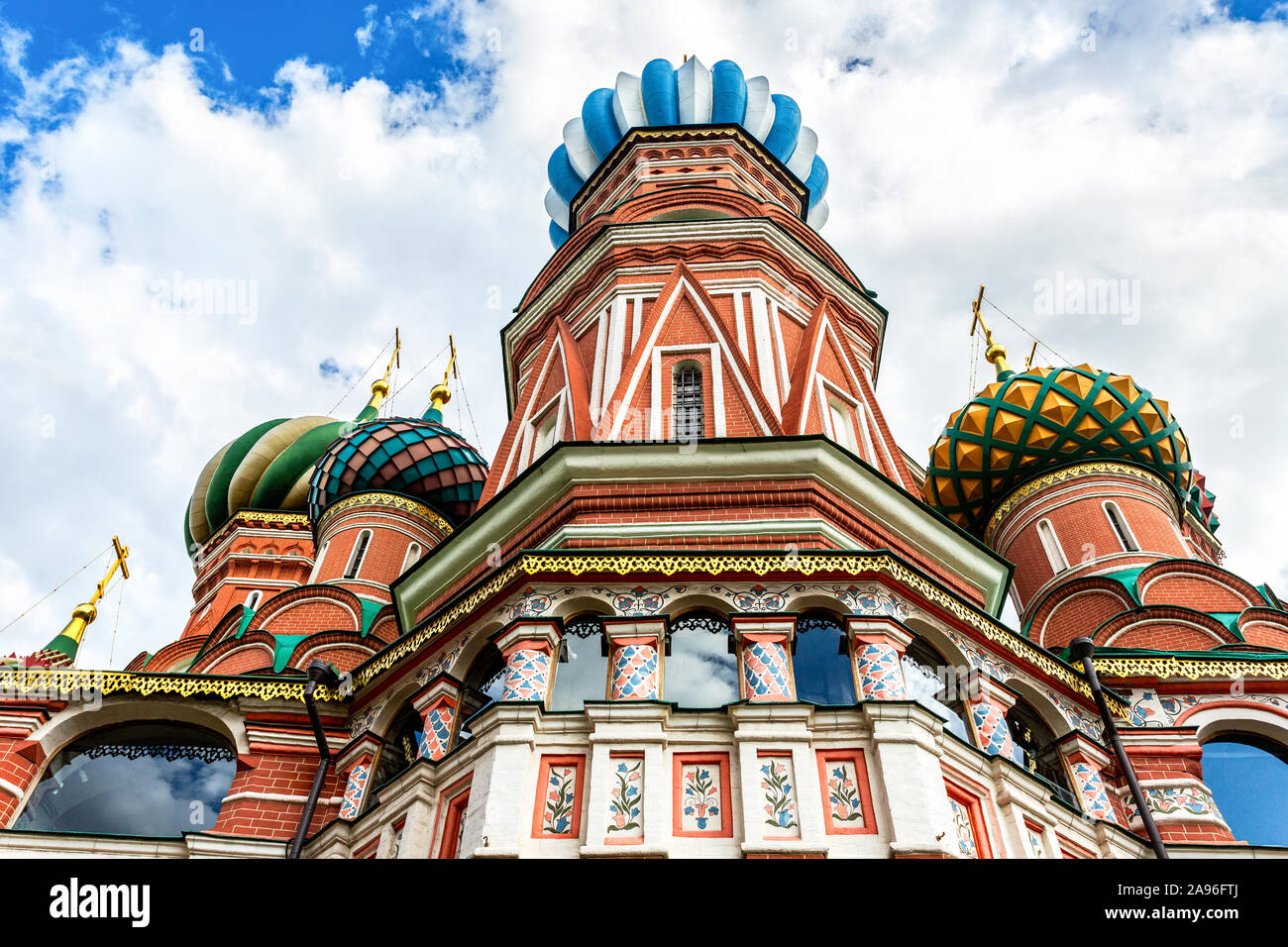 Russian ancient architecture. Domes of Saint Basil's (Pokrovsky
