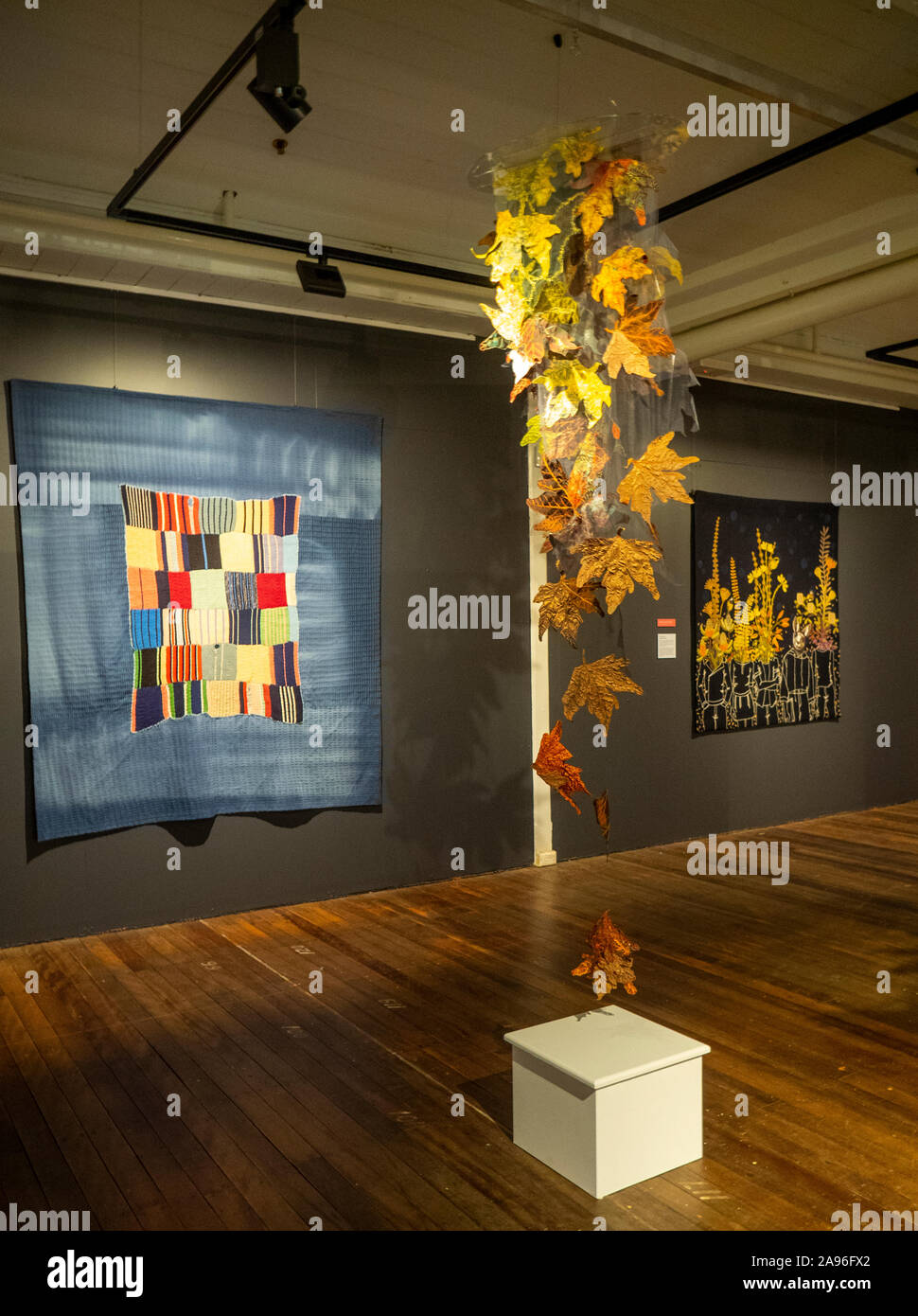 Art Quilt Australia 2019 exhibition of artistic quilts on display at