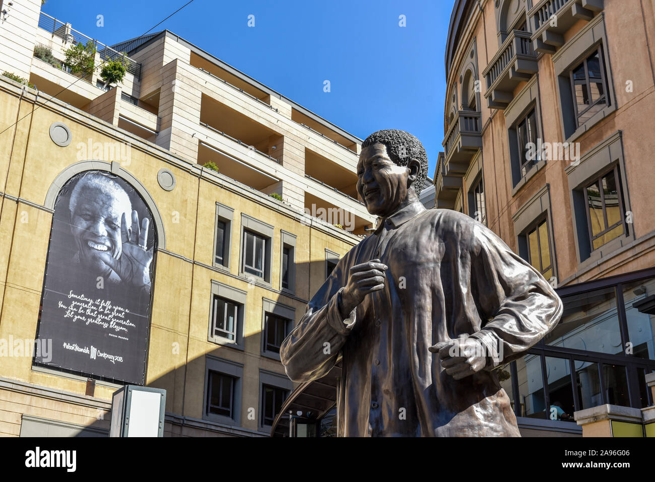 The Statue of Nelson Mandela at Nelson Mandela Square, Sandton City