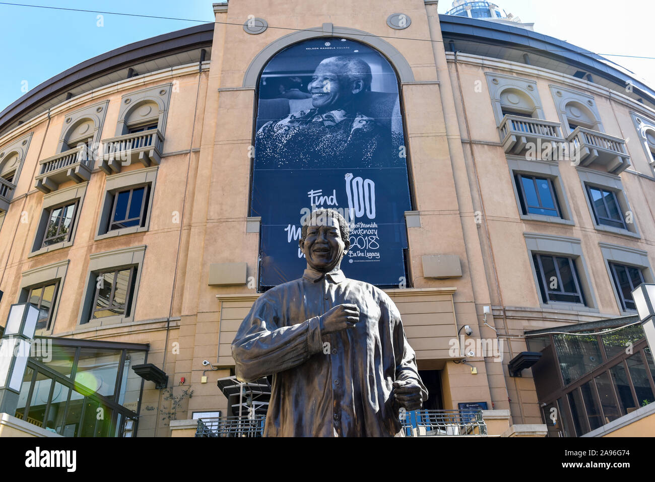 The Statue Of Nelson Mandela At Nelson Mandela Square Sandton City 