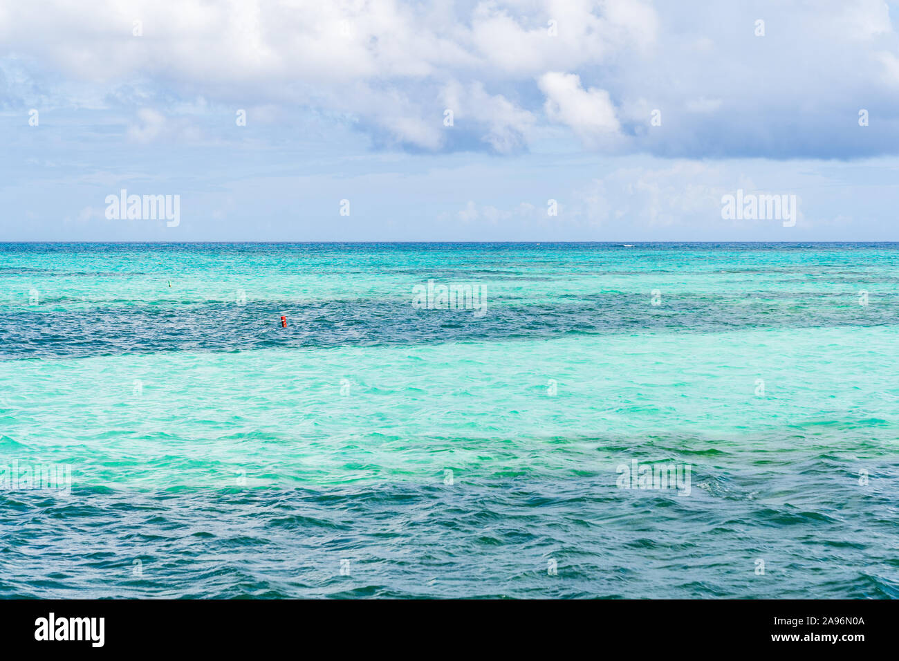 Turquoise Ocean Seascape of the Dominican Republic. Stock Photo
