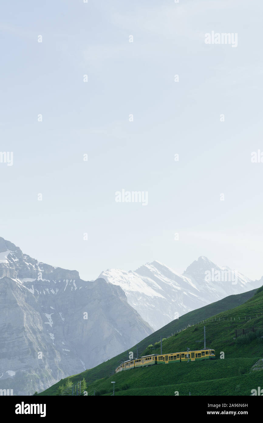 Swiss alps view train hi-res stock photography and images - Alamy