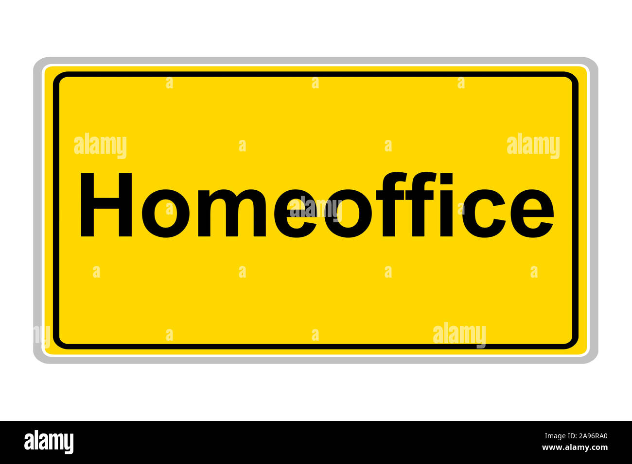 Homeoffice sign against white background Stock Photo