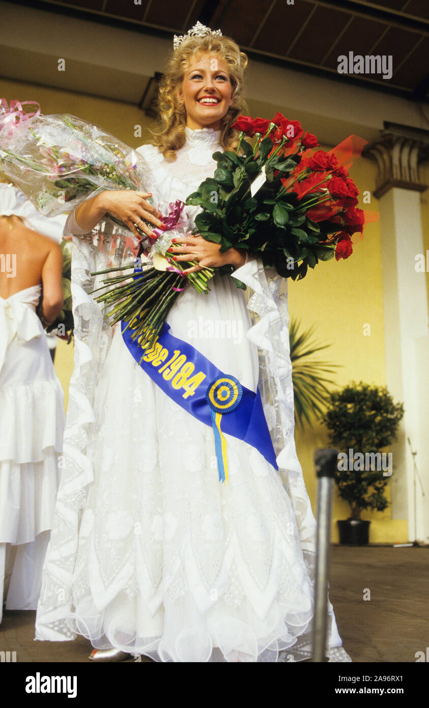 Yvonne Ryding Miss Sweden winner 1984 Stock Photo