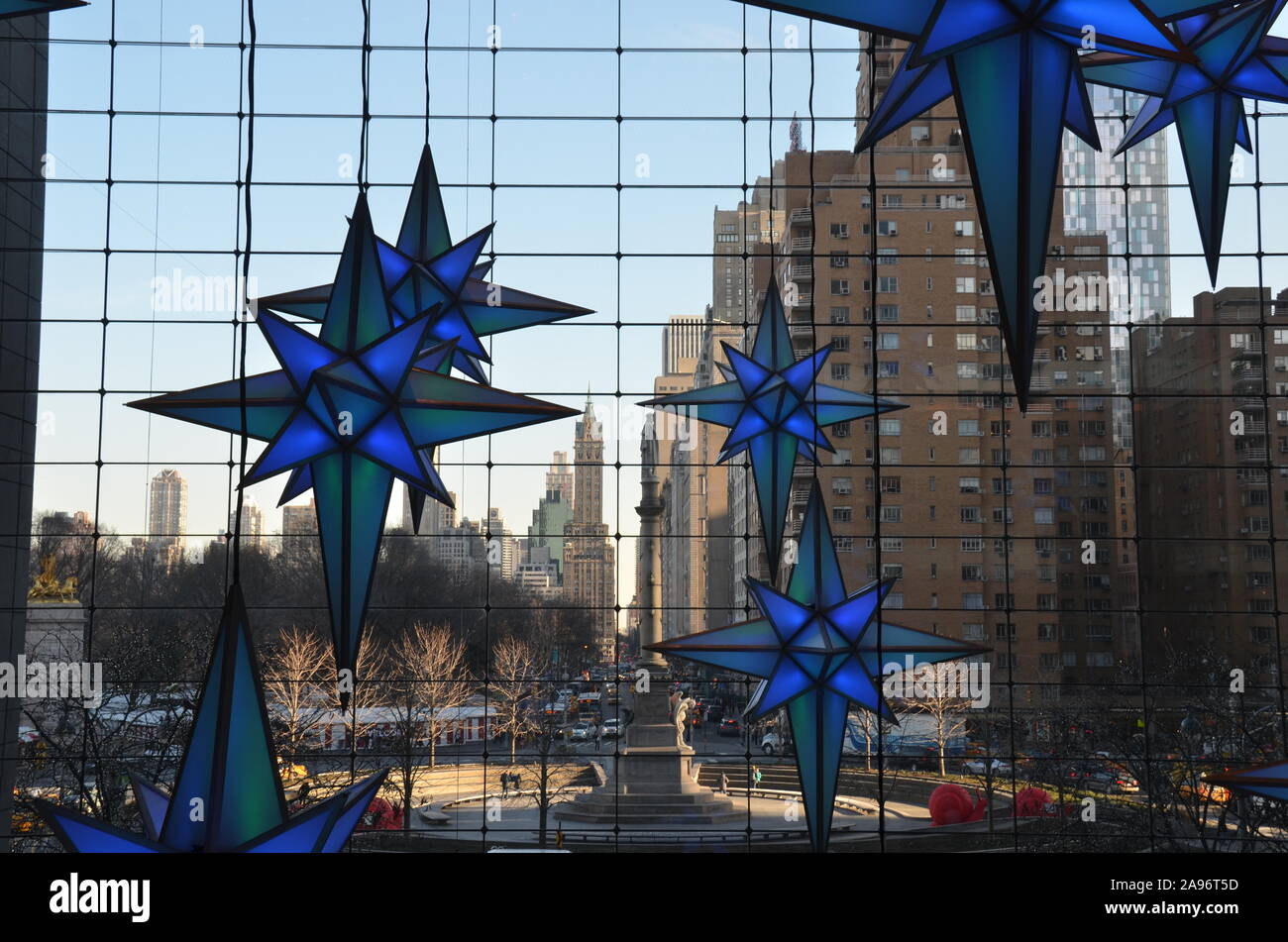 Display of Christmas decorations at Time Warner Center Shops at