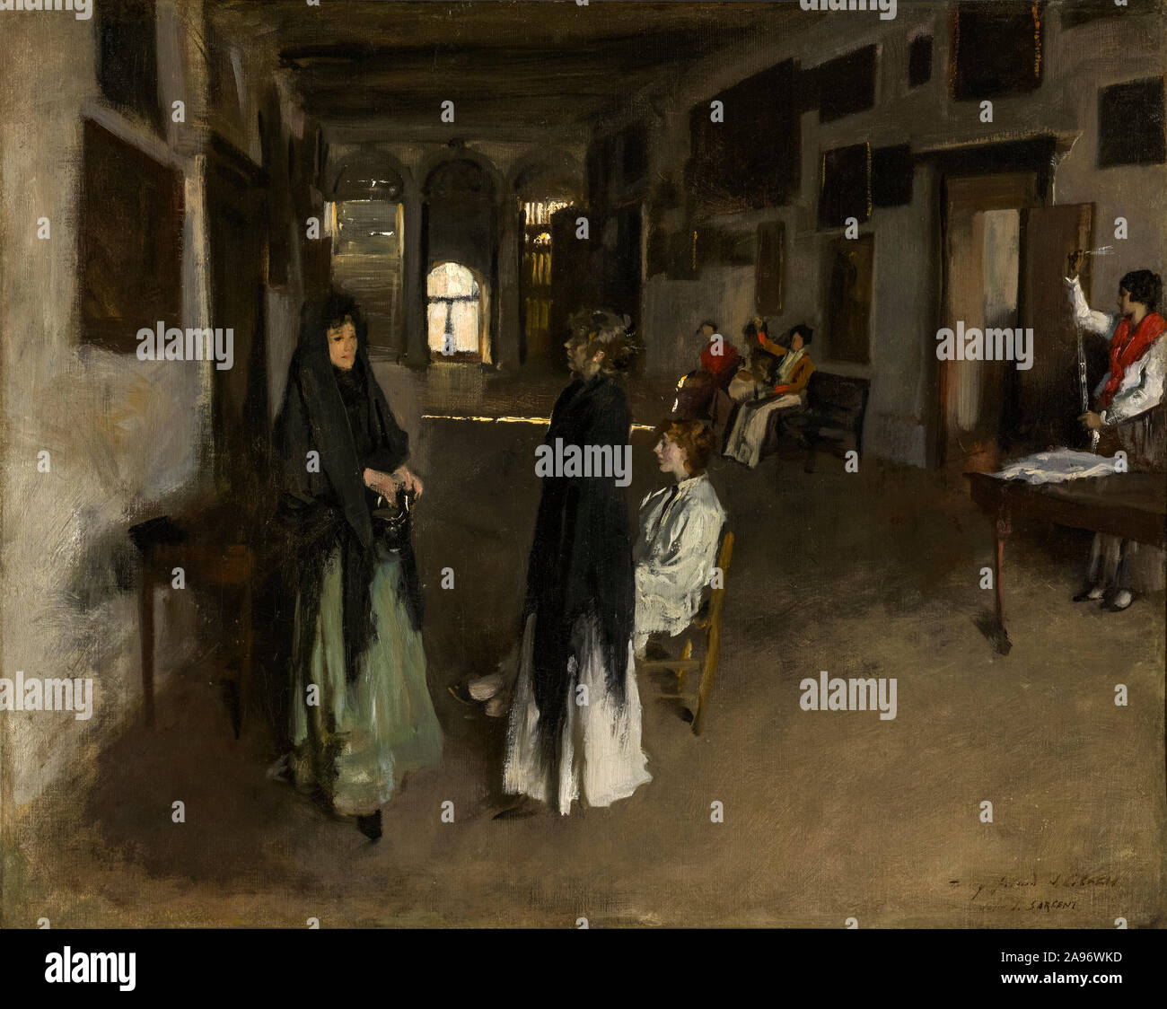 John Singer Sargent, A Venetian Interior, painting, 1880-1882 Stock ...