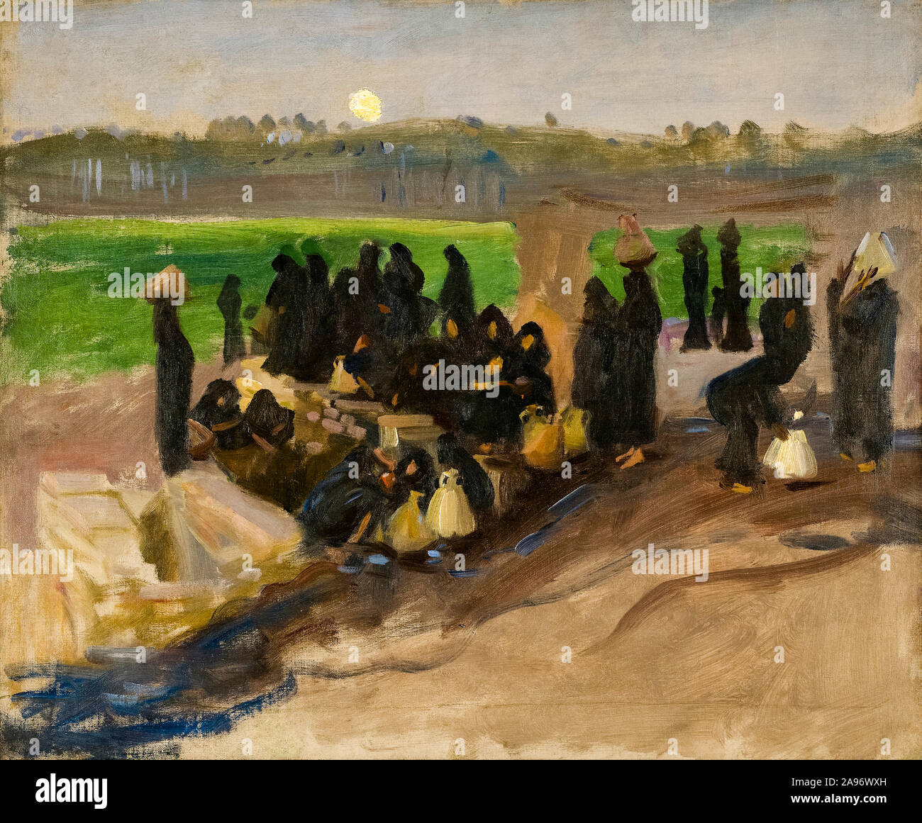 John Singer Sargent, Water Carriers on the Nile, painting, 1891 Stock Photo