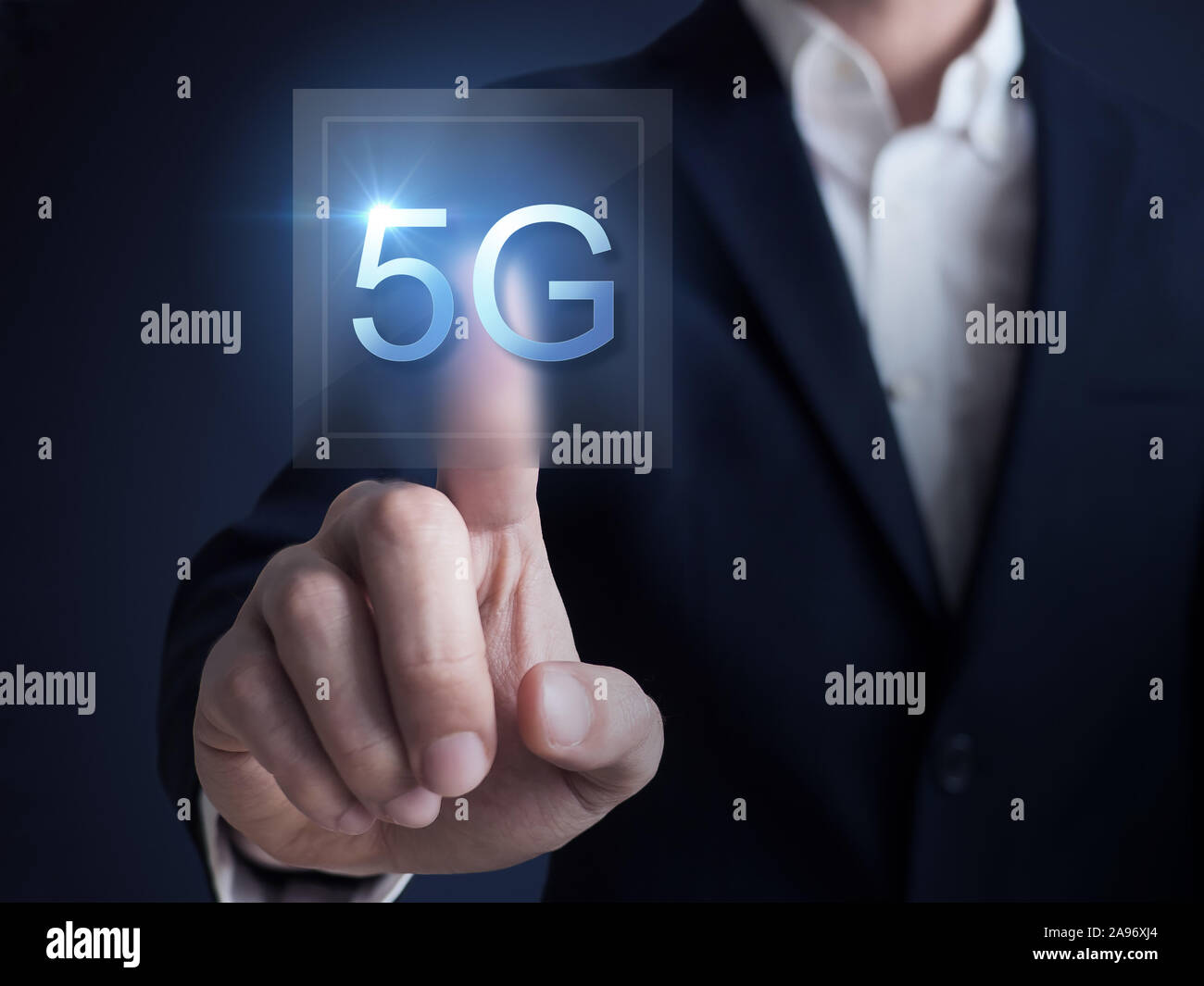 5G Network Internet Mobile Wireless Business concept. Stock Photo