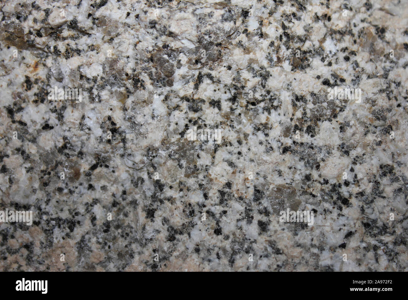 Skiddaw Granite - a medium-grained biotite granite comprising orthoclase, oligoclase, quartz and biotite Stock Photo