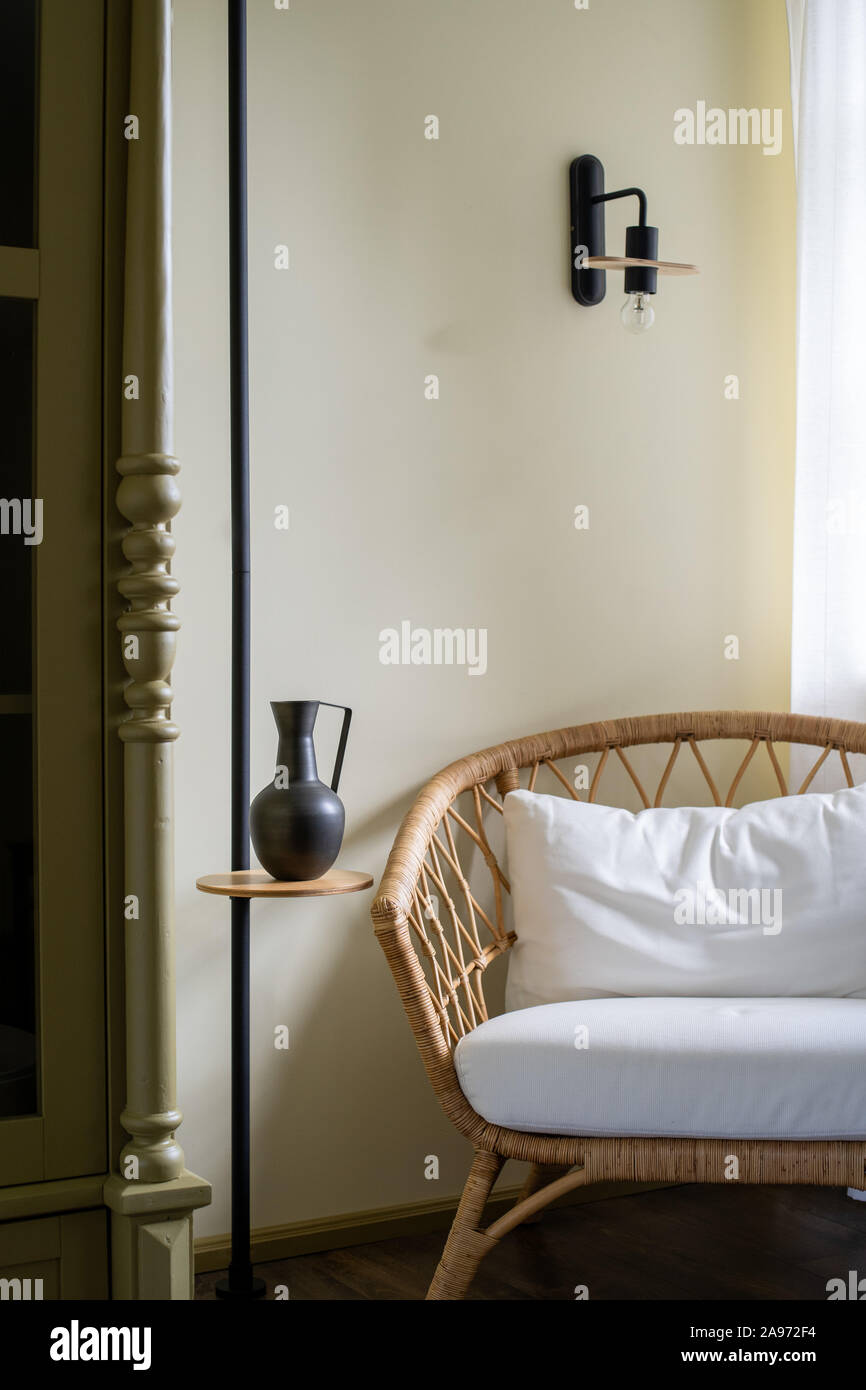 Modern Light Cosy Hotel Guest House Interior with Chair Stock Photo Alamy