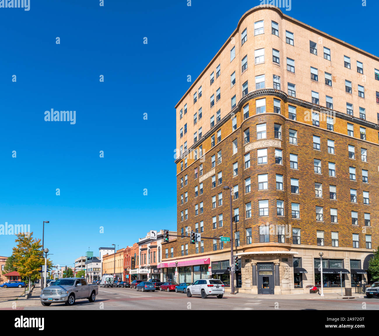 Former Patterson Hotel ( McKenzie Building ) on E Main Ave in downtown Bismarck, North Dakota, USA Stock Photo