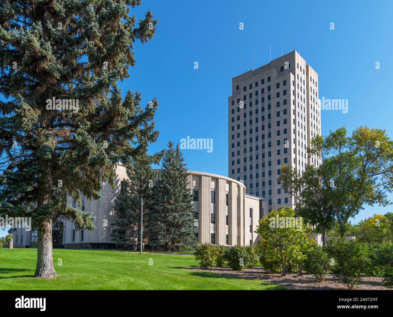 North Dakota State Capitol,  Bismarck, North Dakota, USA Stock Photo