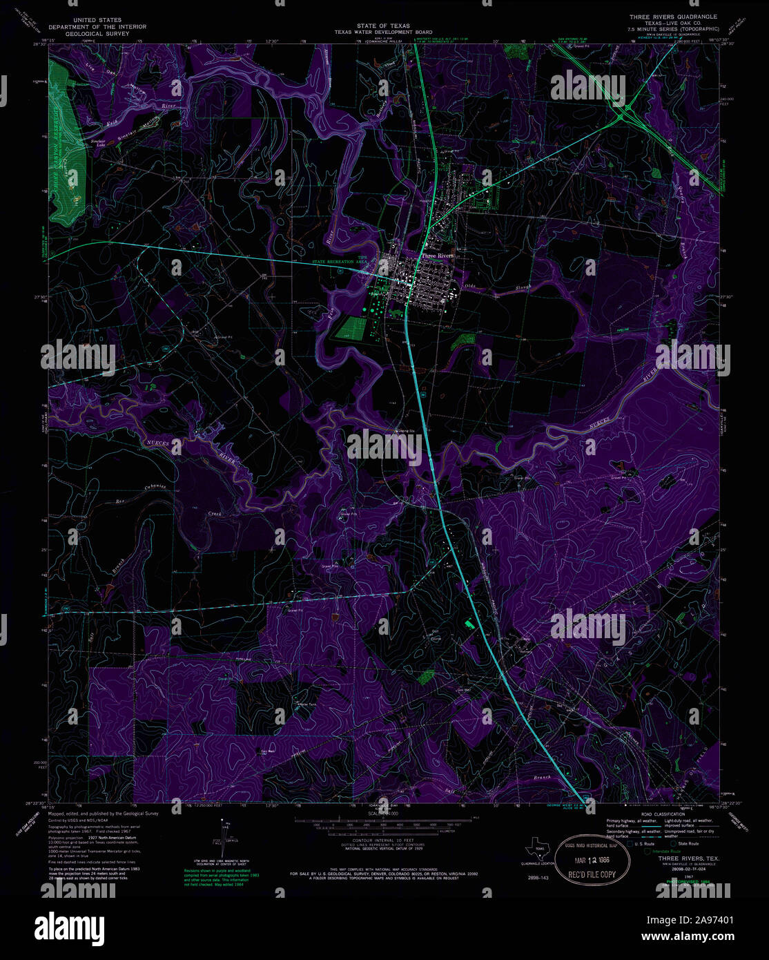 Three rivers texas map hires stock photography and images Alamy