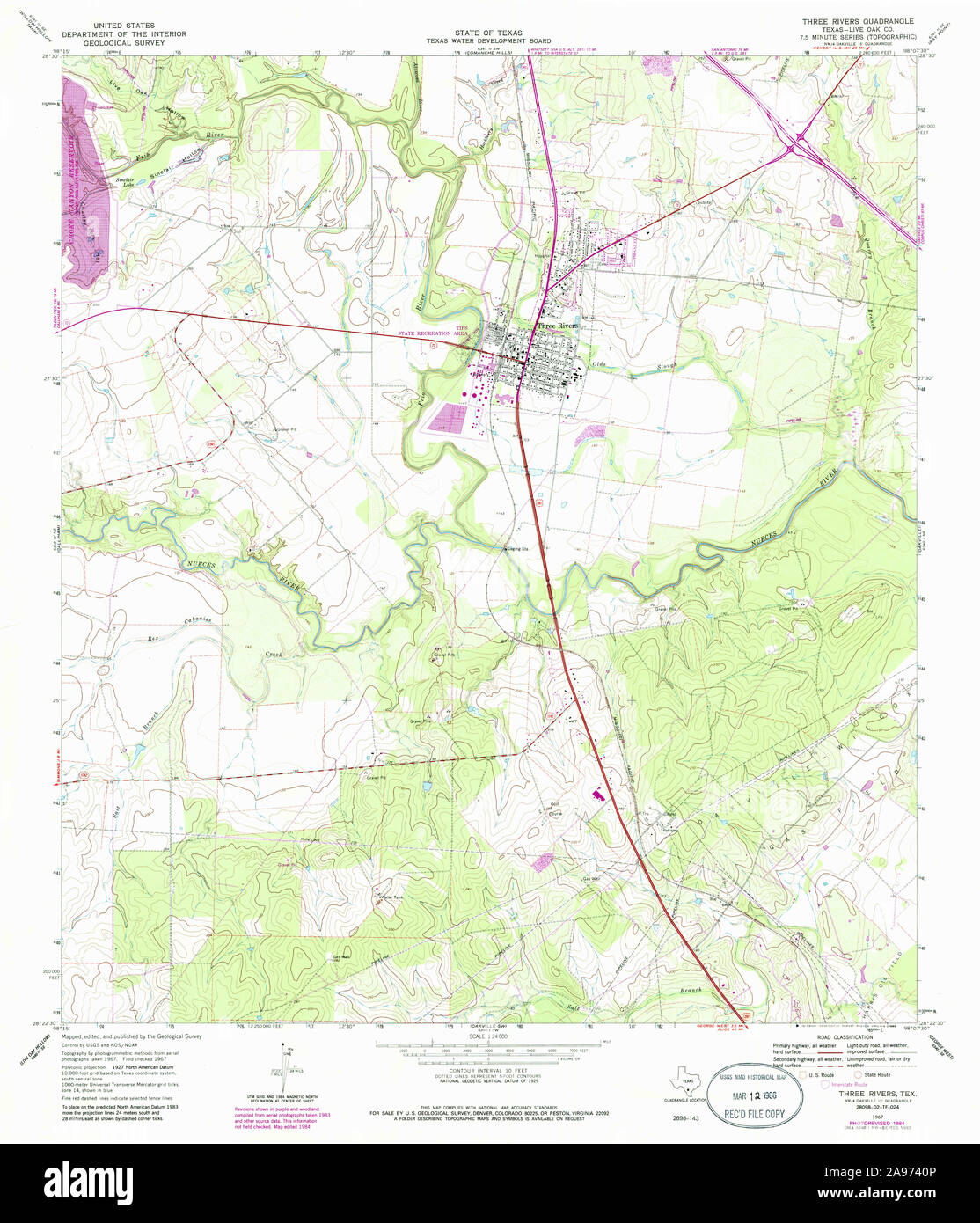 Three Rivers Texas Map Three Rivers Texas Map High Resolution Stock Photography And Images - Alamy