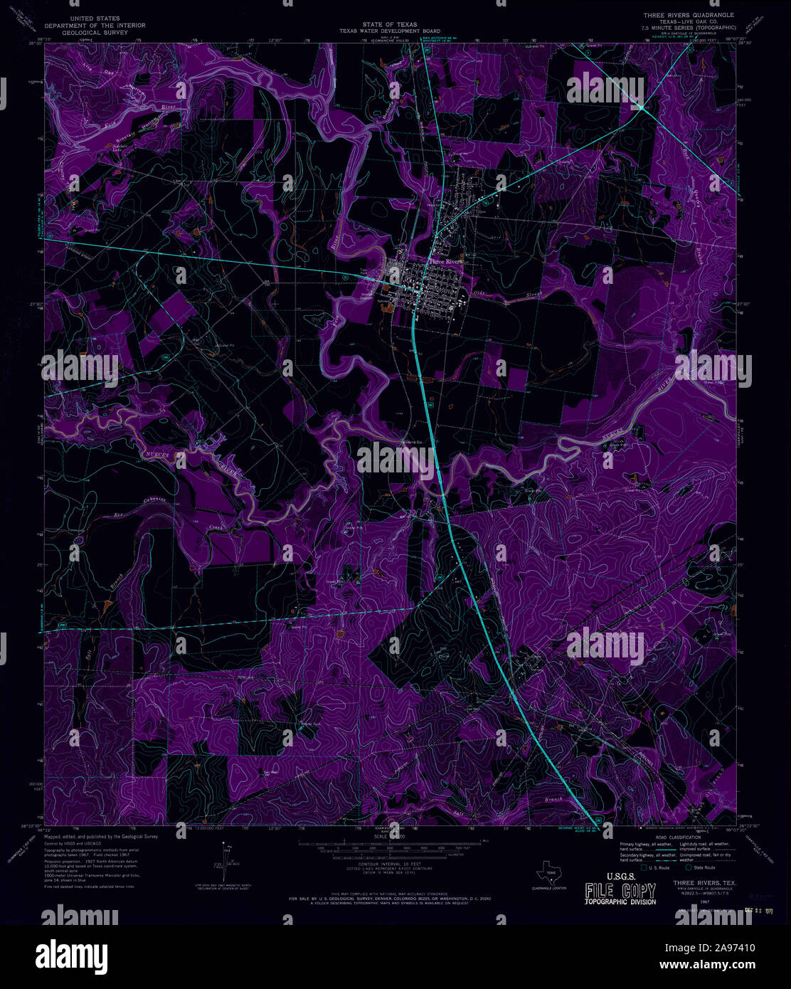 Three rivers texas map hires stock photography and images Alamy