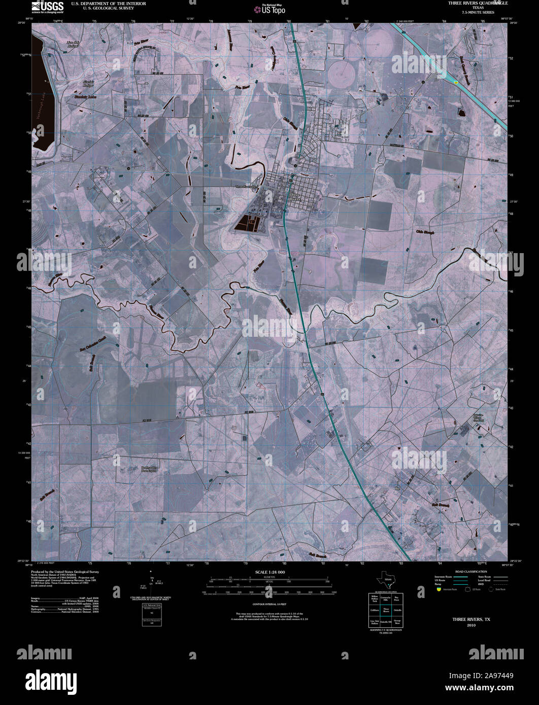 Three rivers texas map hires stock photography and images Alamy