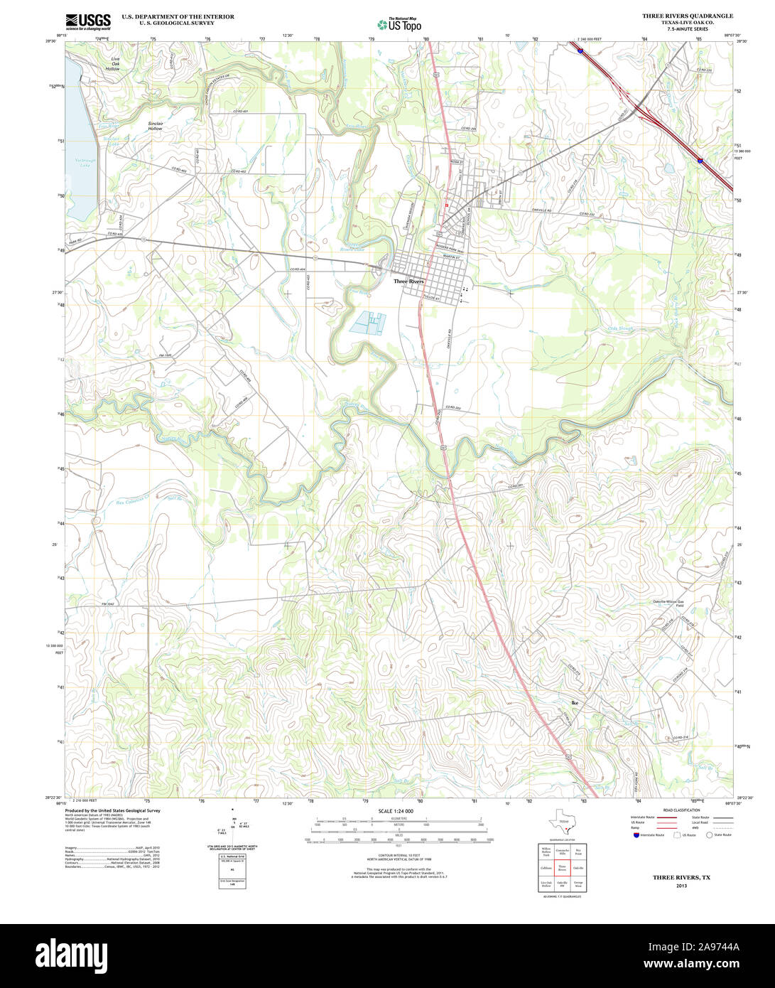 Three rivers texas map Cut Out Stock Images & Pictures Alamy