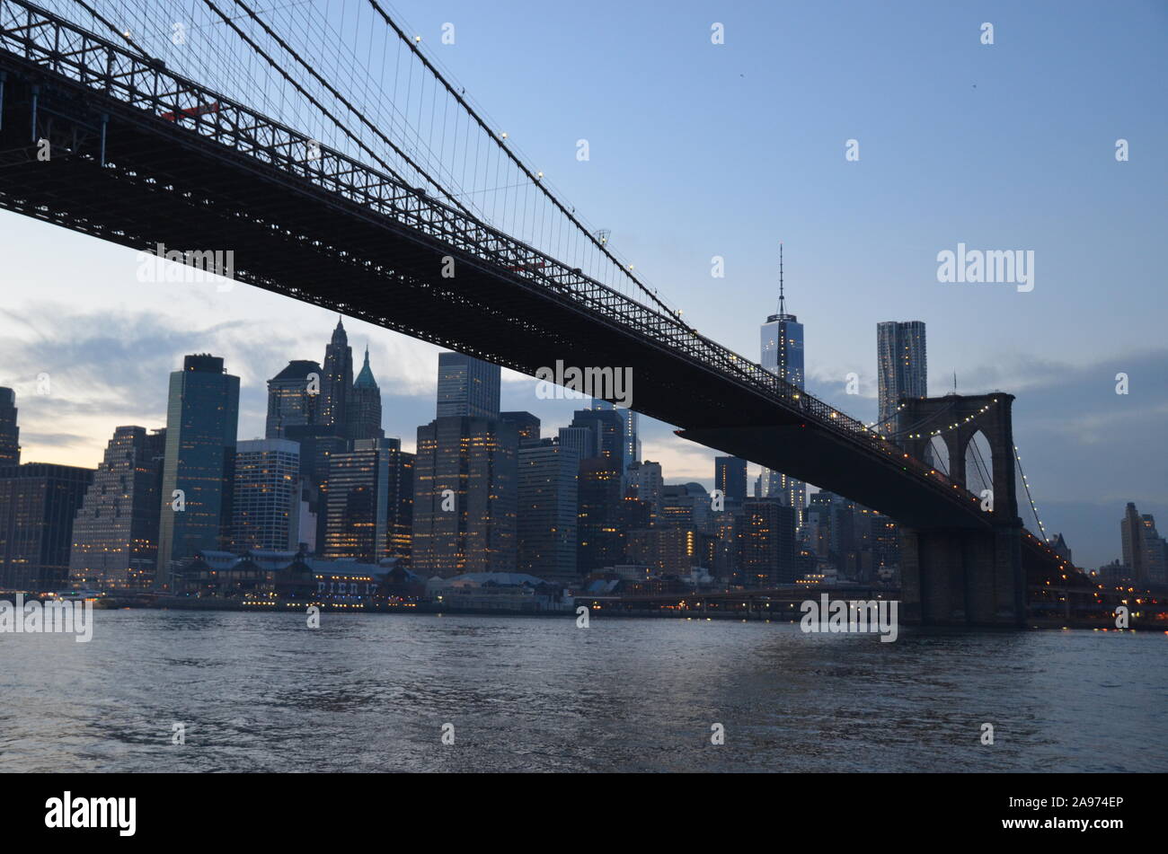 Brooklyn Bridge, New York City, USA. Stock Photo