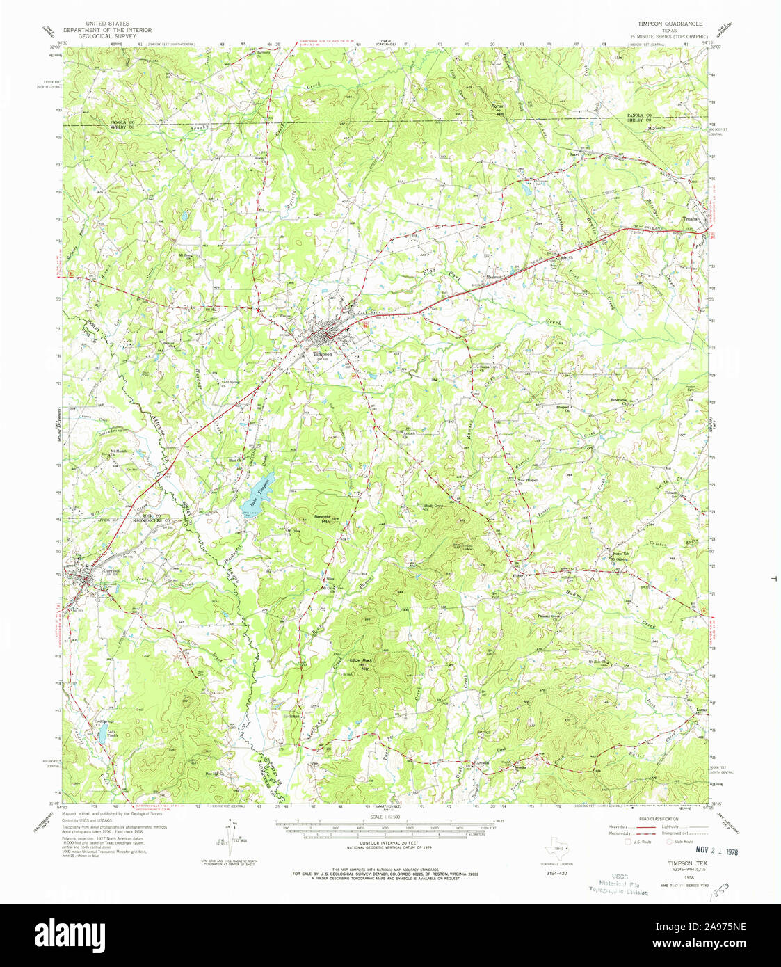 Map of timpson texas hi-res stock photography and images - Alamy