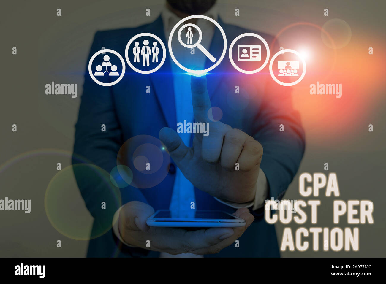 Word writing text Cpa Cost Per Action. Business photo showcasing