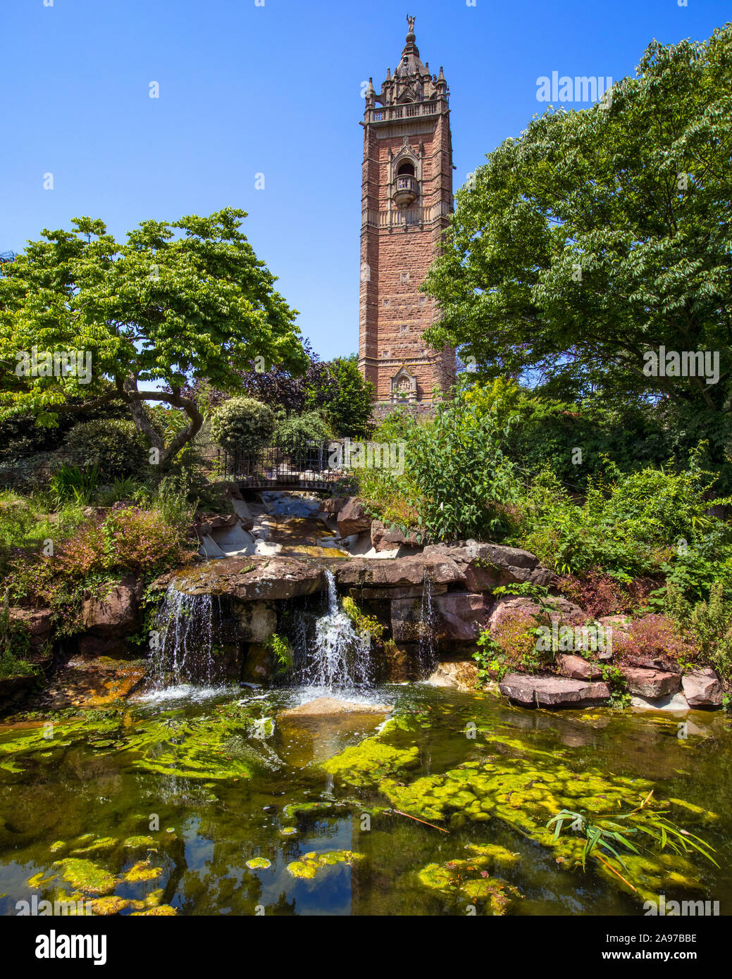 A view of the historic Cabot Tower, located in Brandon Hill Park in the