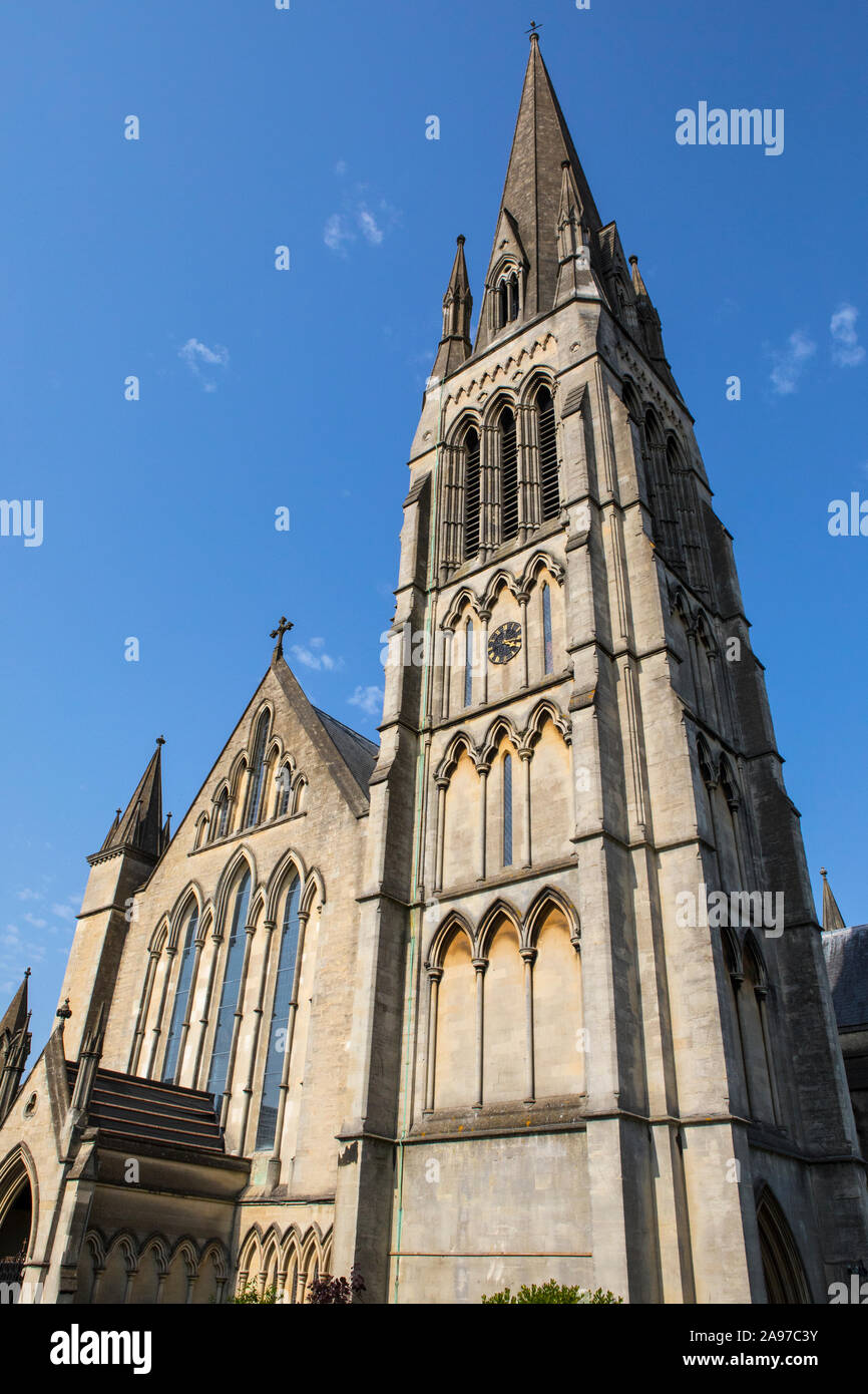 Looking up at the magnificent architecture of Christ Church in Clifton ...