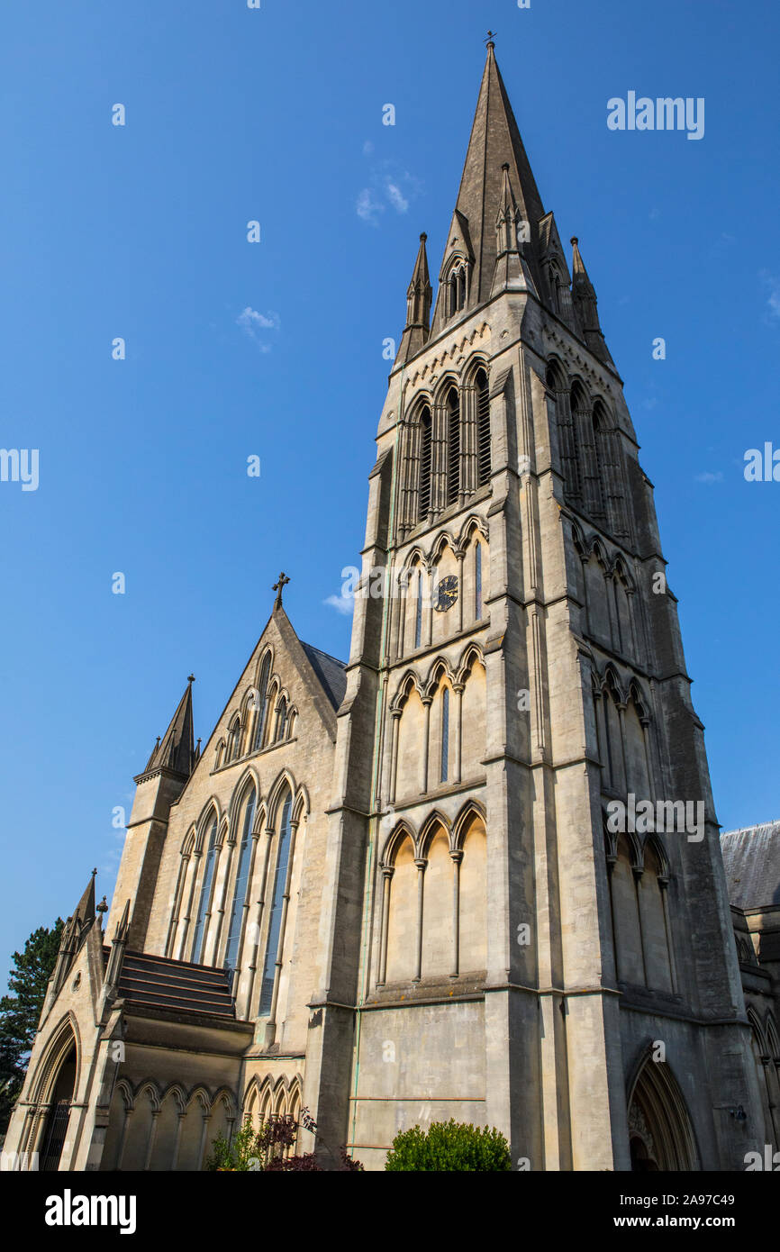 Looking up at the magnificent architecture of Christ Church in Clifton an area in the city of