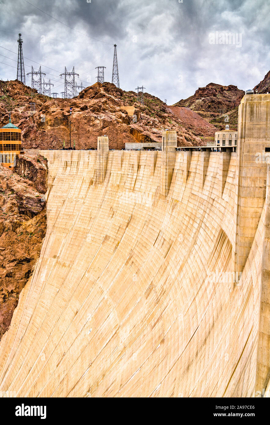 Hoover Dam on the Colorado River, the USA Stock Photo Alamy