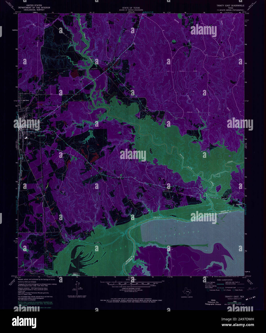 Trinity texas map hi-res stock photography and images - Alamy