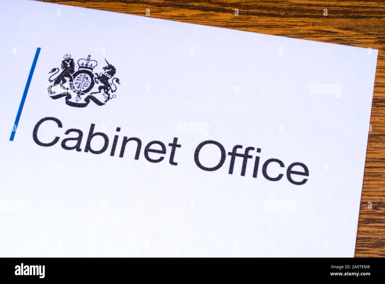 London, UK March 12th 2019 Closeup of the logo for the