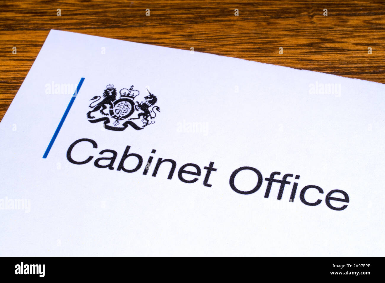 London, UK March 12th 2019 Closeup of the logo for the Office, pictured on a piece