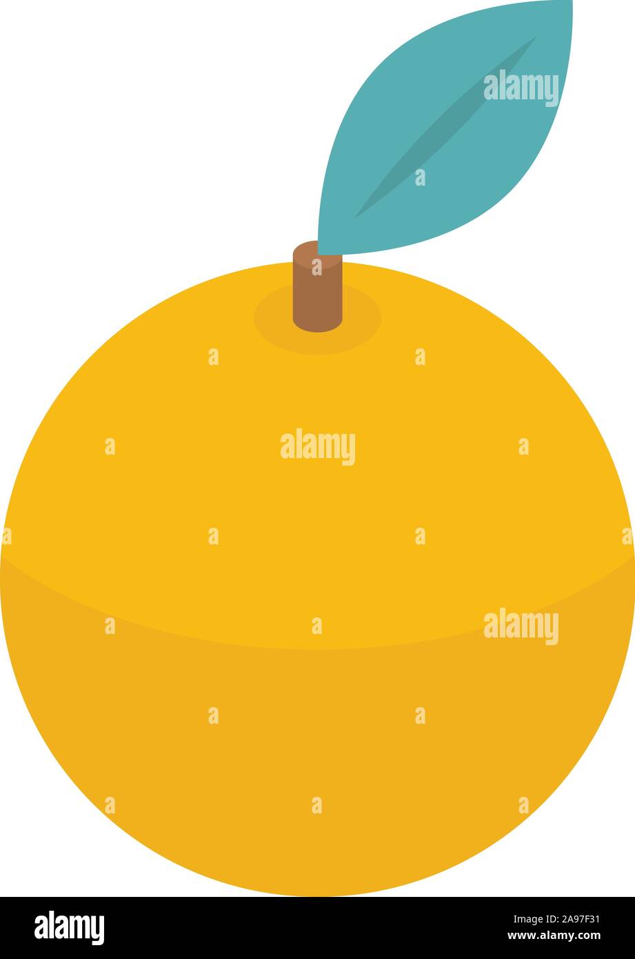 Orange fruit icon, isometric style Stock Vector