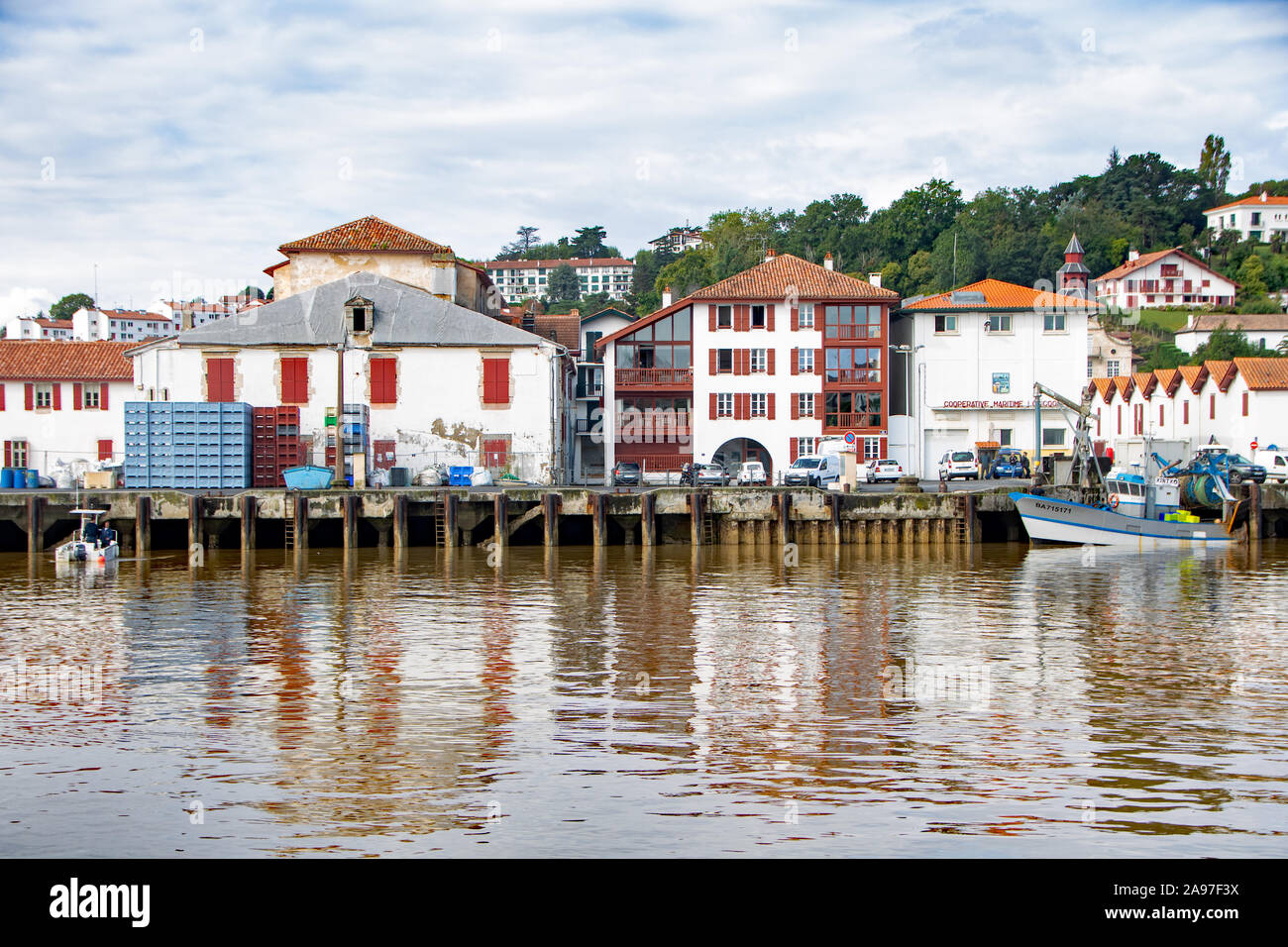 AT CIBOURE - FRANCE ON - 09/01/2017 - view of the port of Ciboure and saint  jean de luz Stock Photo - Alamy