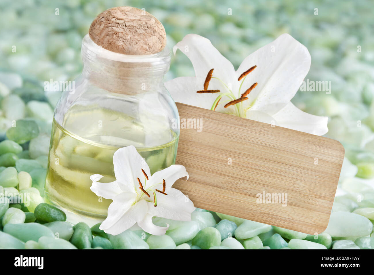 Massage oil bottle with label hi-res stock photography and images - Alamy