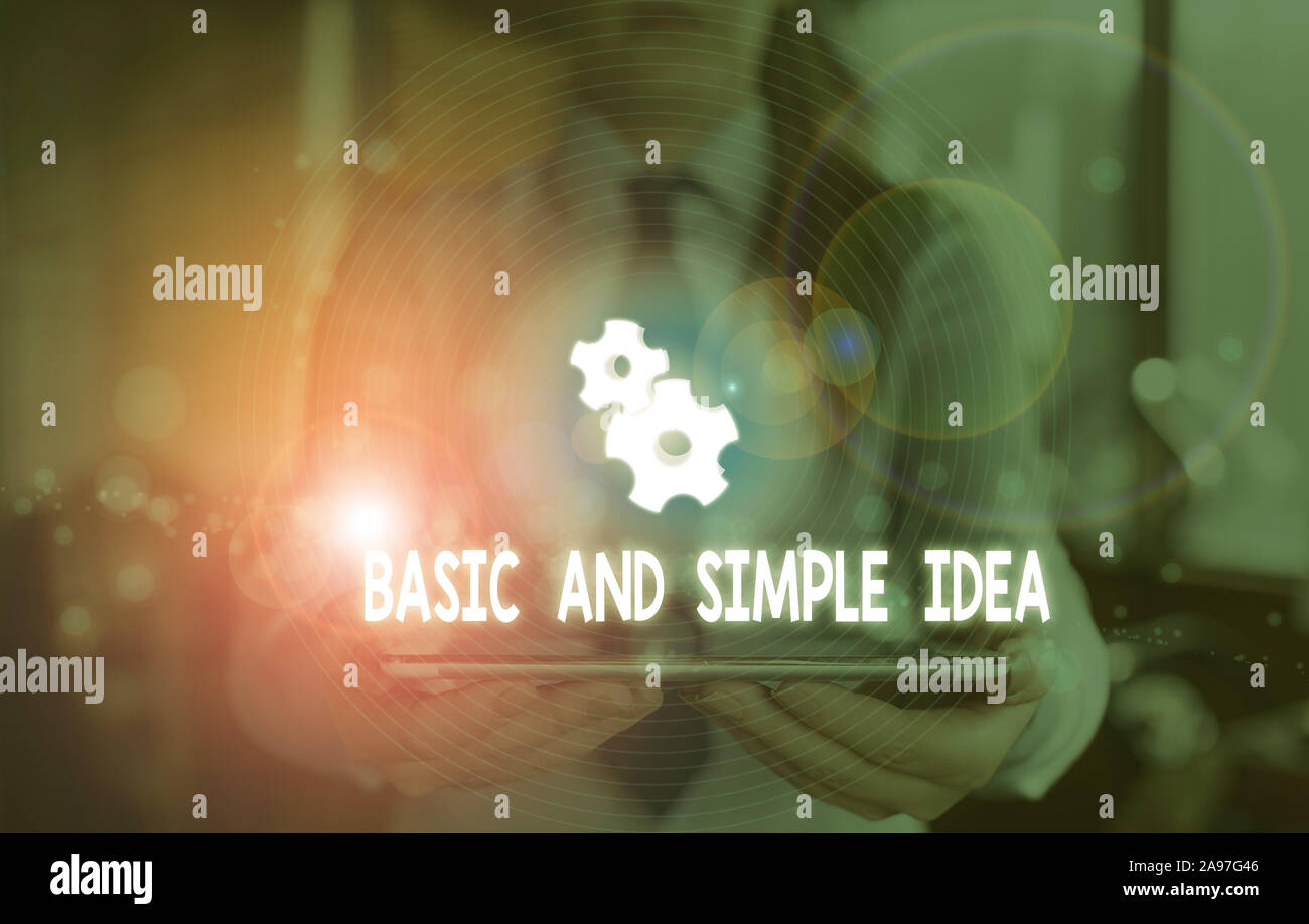 Word writing text Basic And Simple Idea. Business photo showcasing ...