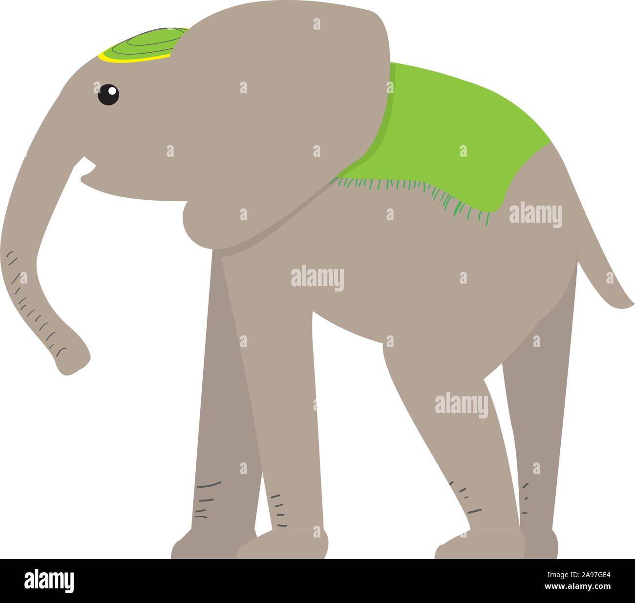 Isolated circus elephant on a white background - Vector Stock Vector ...