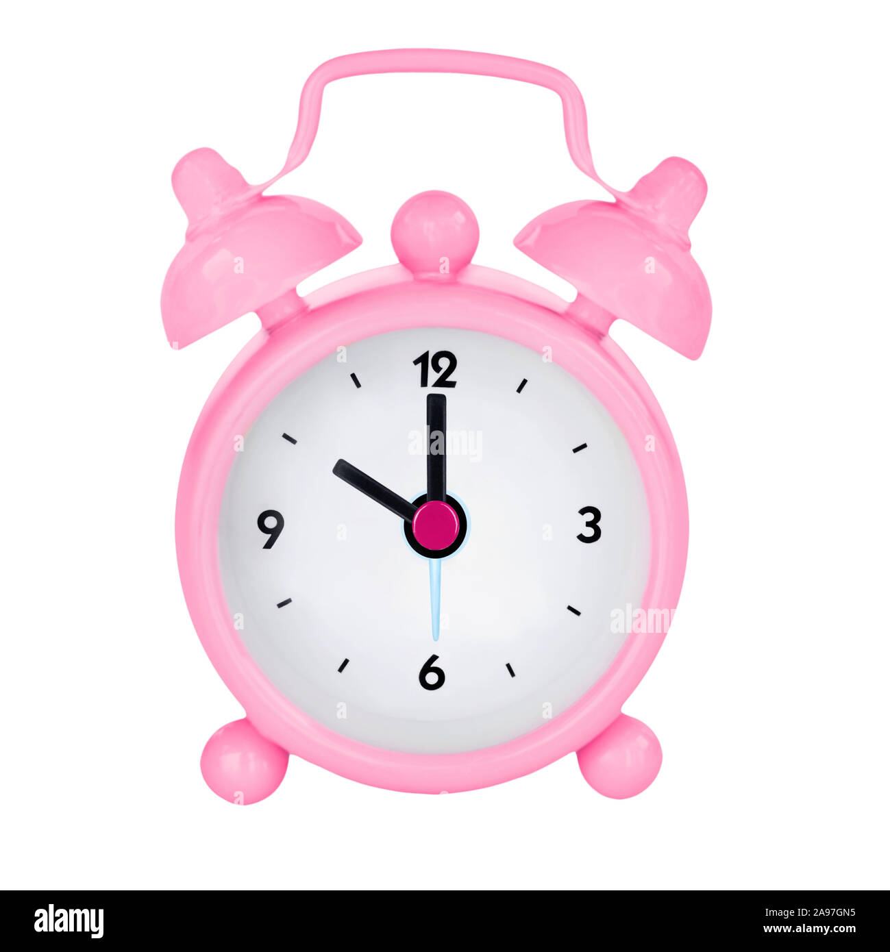 Pink Alarm clock Stock Photo