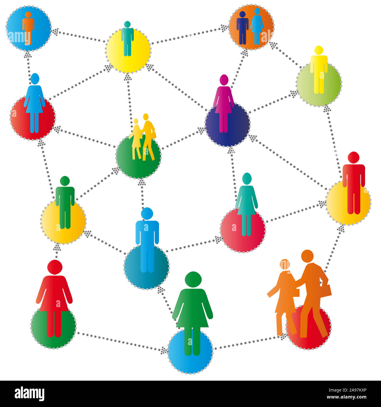 Social network Net on white background Stock Photo - Alamy