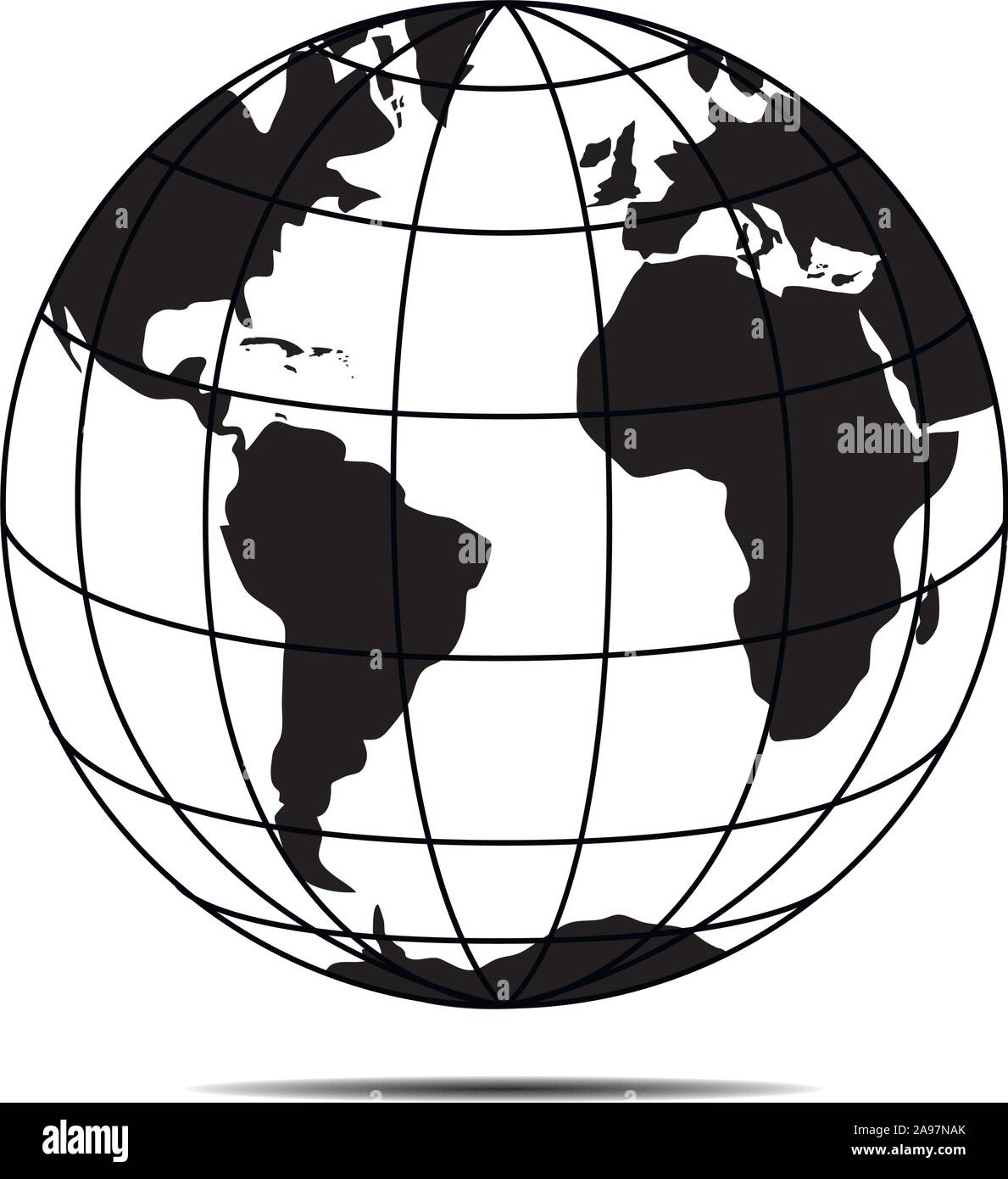 Globe Earth vector illustration. Travel around the world and try to