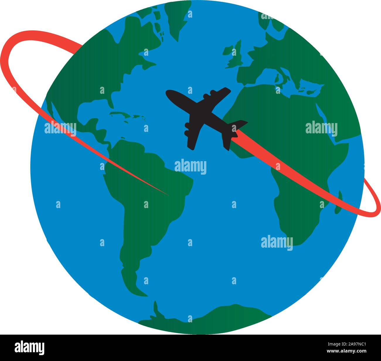 Globe Earth vector illustration. Travel around the world and try to ...