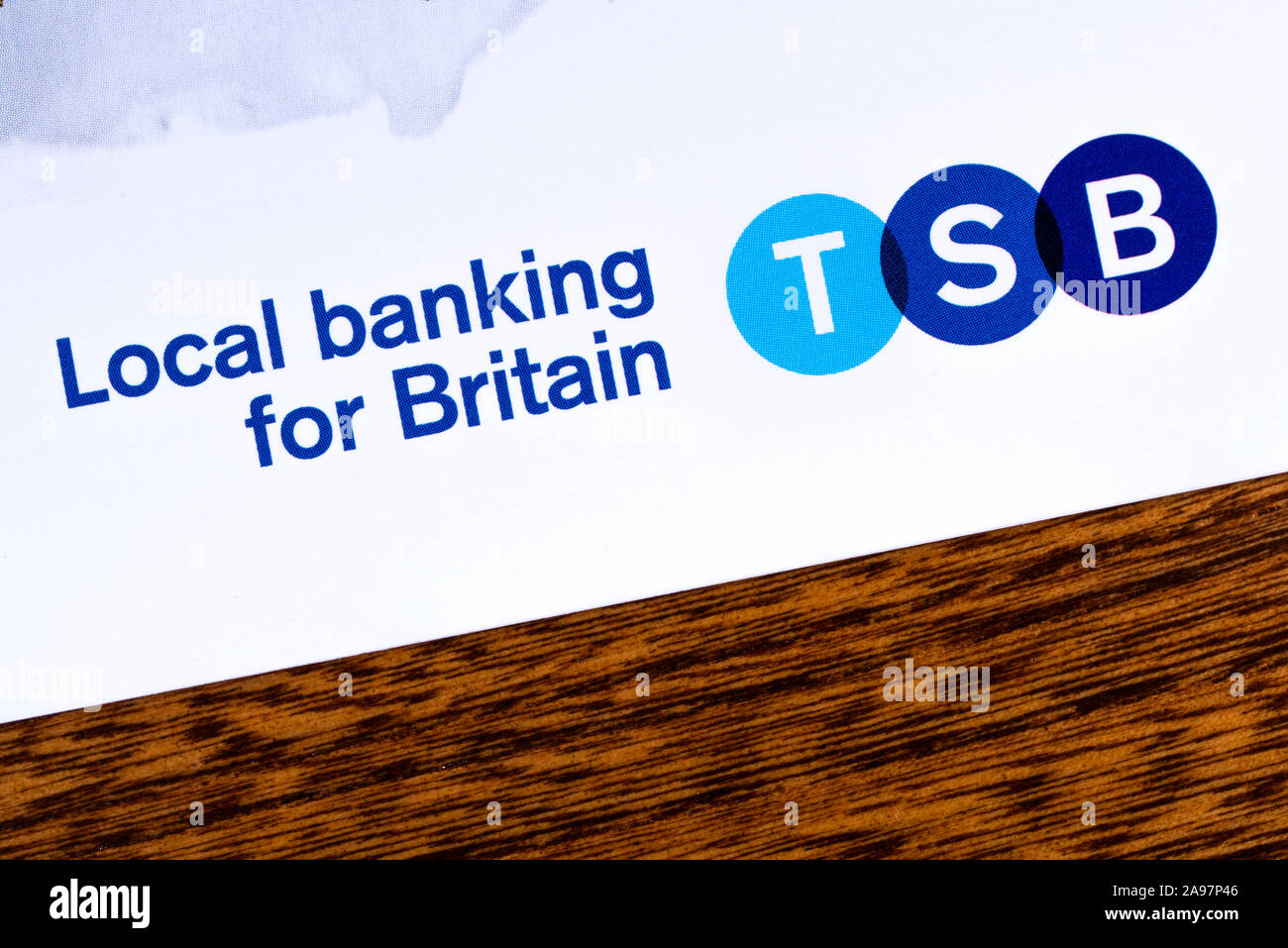 London Uk March 7th 2019 The Logo For Tsb Bank Pictured On The