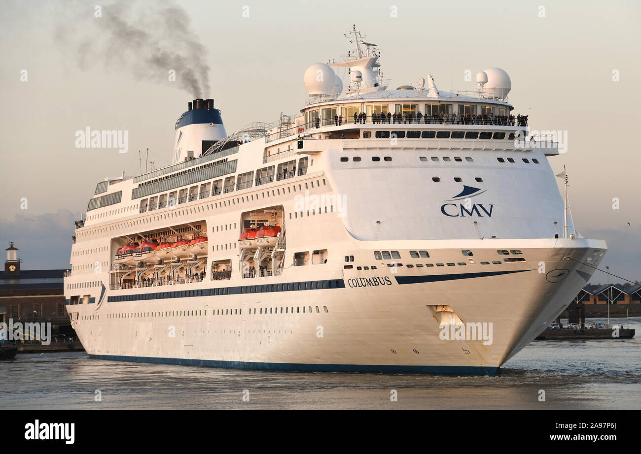 Mv Columbus Is A Large Luxury Cruise Ship And Is The Flagship Of Cruise And Maritime Voyages Fleet Cmv Celebrated Their 10th Anniversary In November Stock Photo Alamy