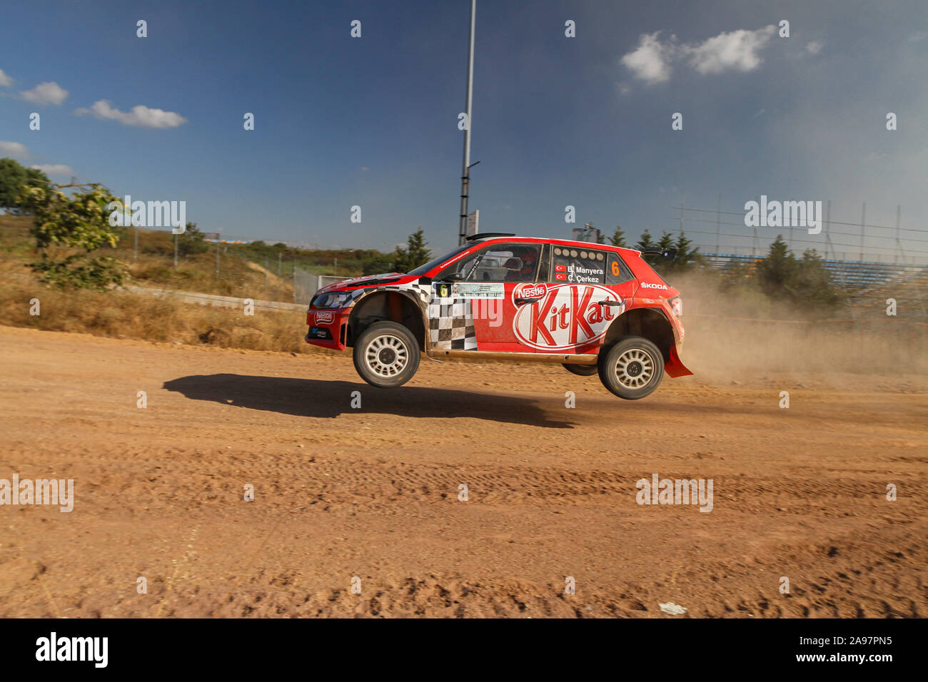 ISTANBUL, TURKEY - JULY 06, 2019: Bora Manyera drives Skoda Fabia R5 of BC  Vision Motorsport Team in Istanbul Rally Stock Photo - Alamy