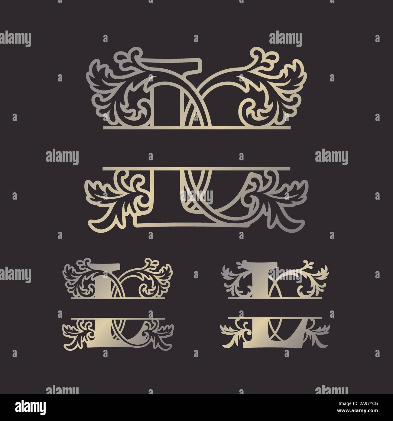 Split monogram hi-res stock photography and images - Alamy