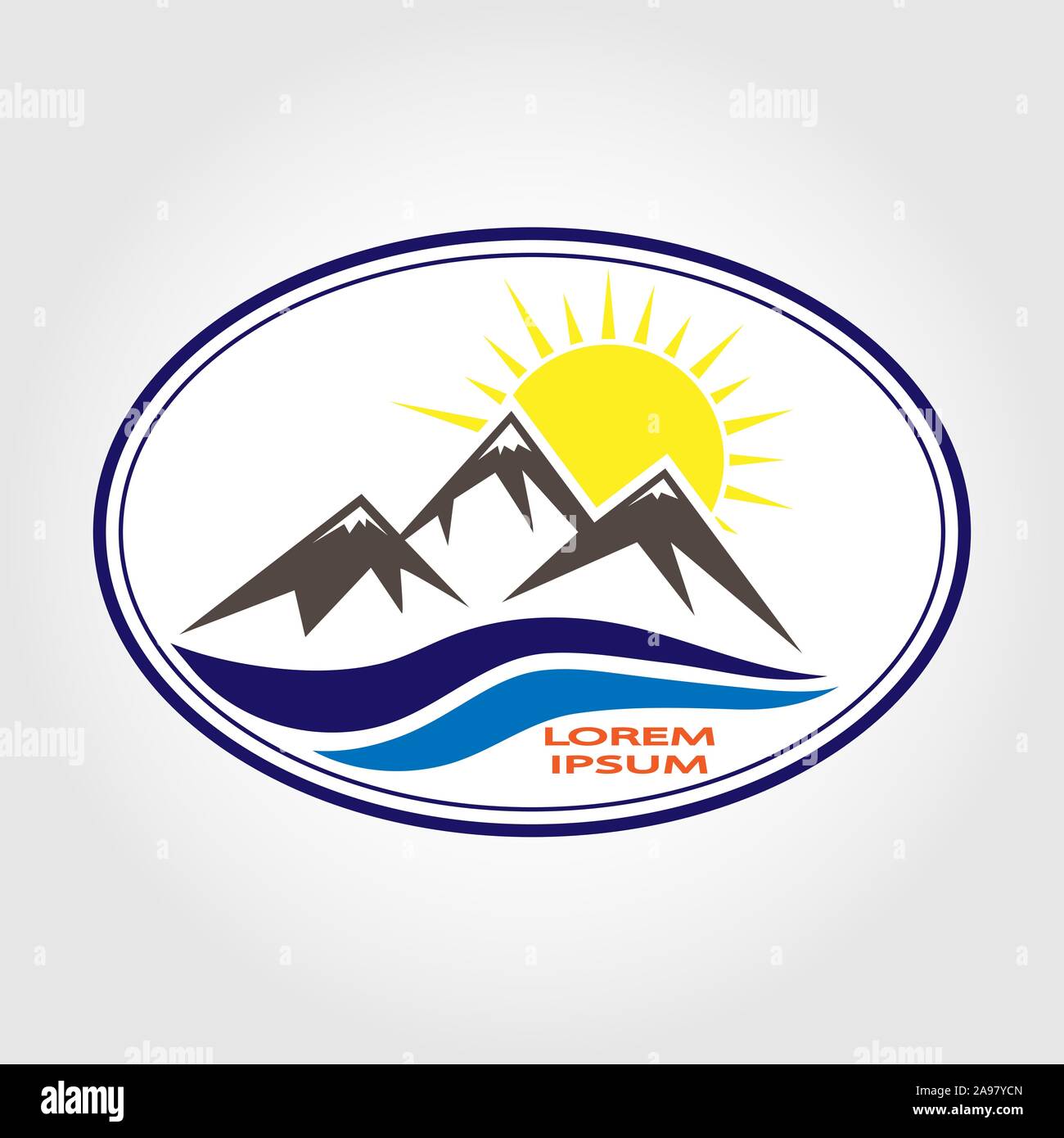 icon of the mountains. Simple flat design Stock Vector Image & Art - Alamy