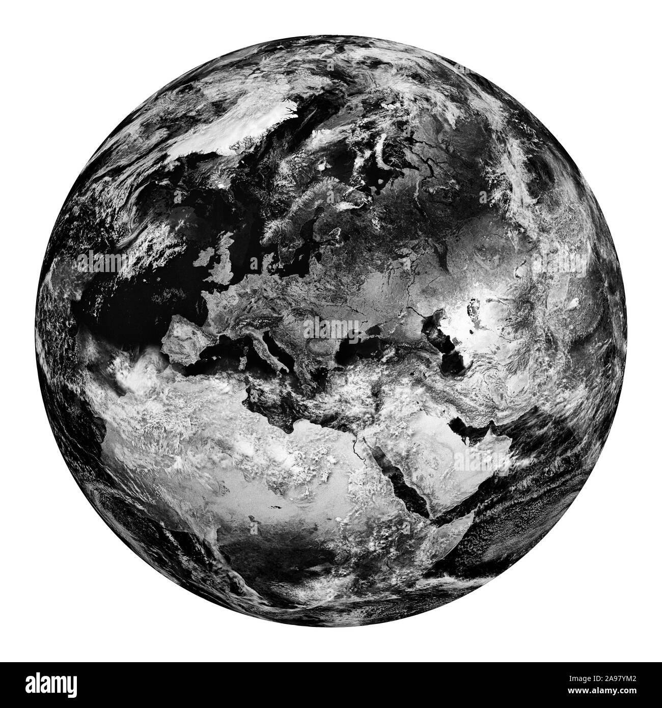 Globe 3d Black White High Resolution Stock Photography and Images - Alamy