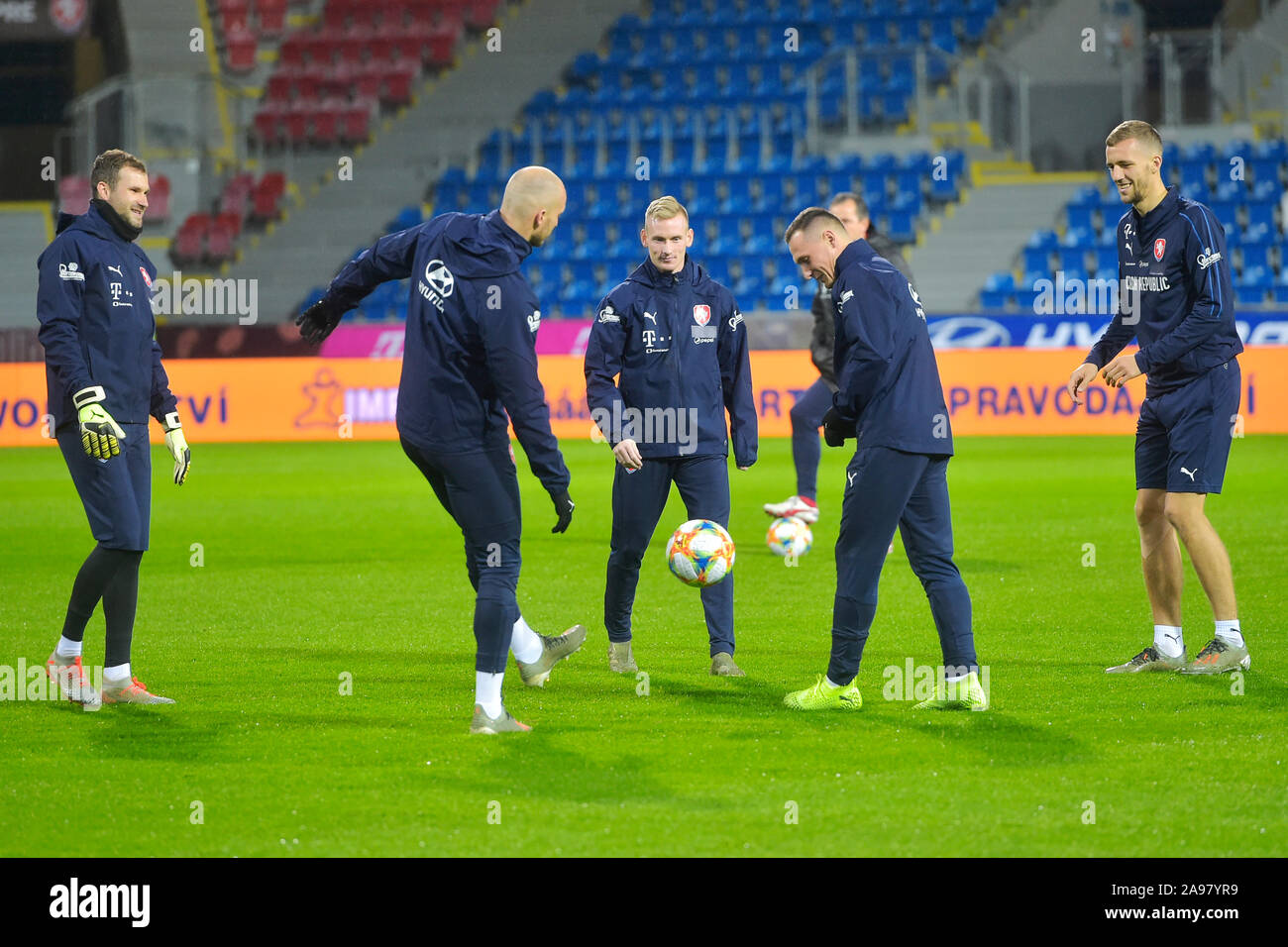 Pilsen Czech Republic 13th Nov 2019 The Czech National Football Team In Action During The Training Session Prior To The Euro Qualification Matches With Kosovo In Pilsen Czech Republic November 13 2019