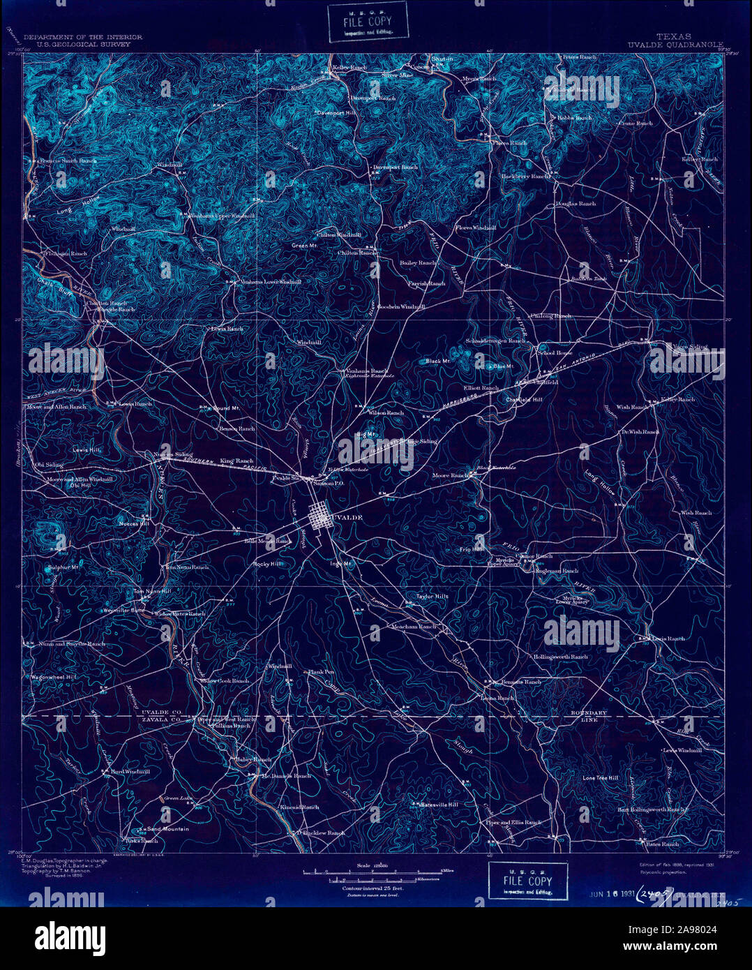 Map of uvalde hires stock photography and images Alamy