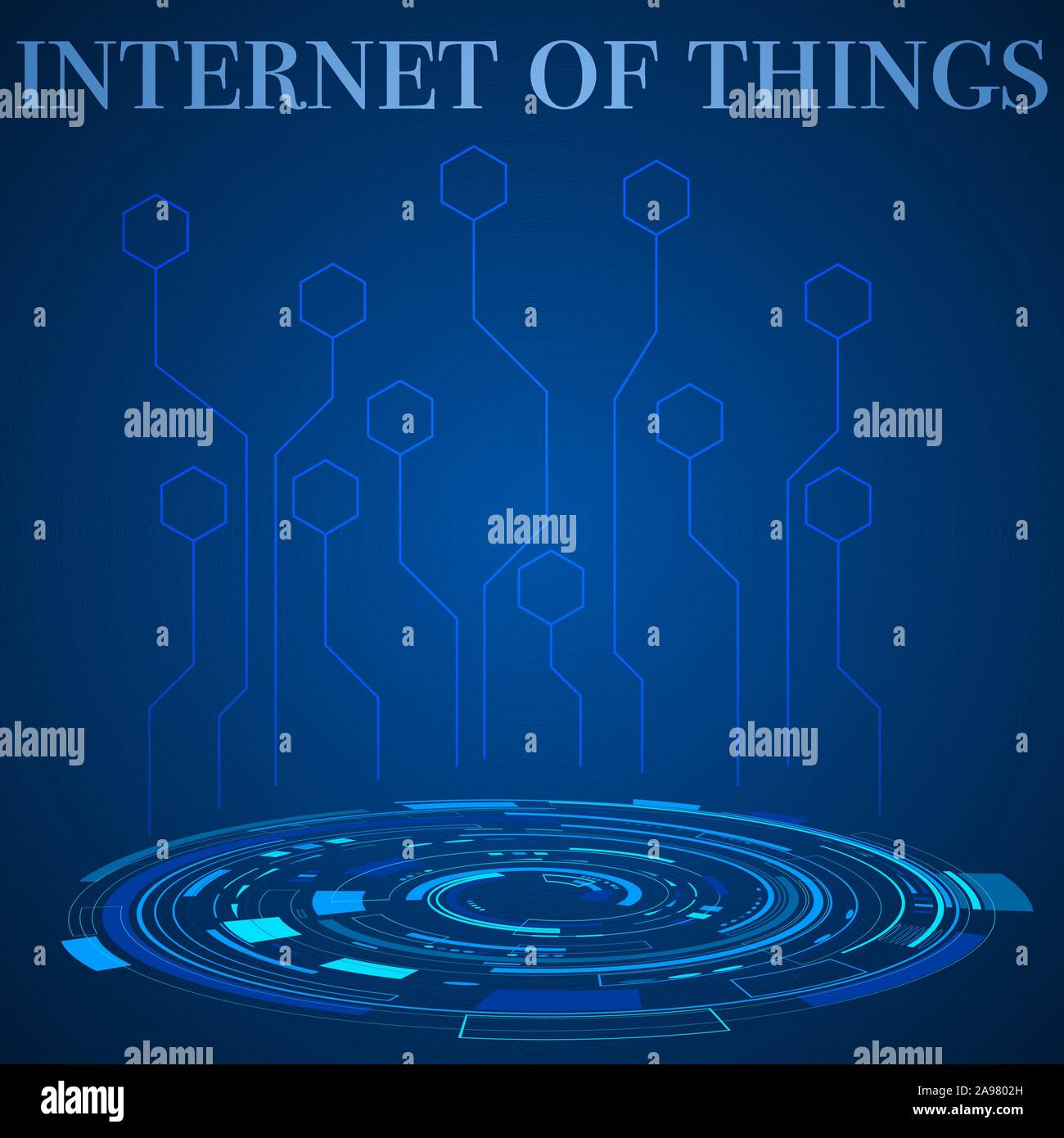 Digital futuristic technology background vector illustration. Global isometric ecosystem. Abstract cyberspace network innovation design. For iot, smar Stock Vector