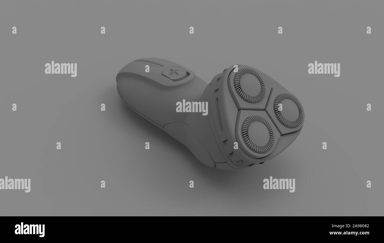 3d rendering of a shaving machine isolated in studio background Stock